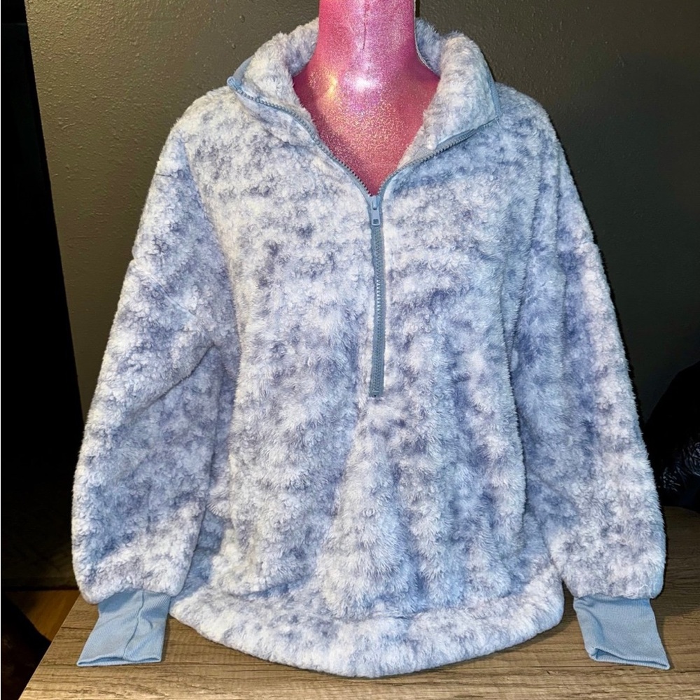 LuLaRoe Soft Fuzzy Pullover in Light Blue